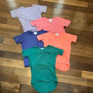 LulaRoe Gracie Girls Size 4 Short Sleeve Shirts